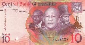 Lesotho p26 10 Maloti 2021